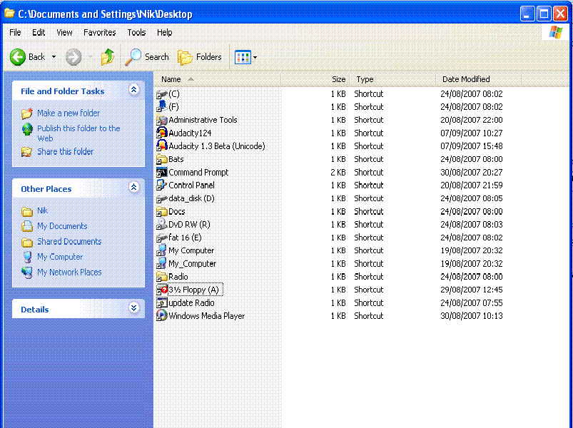 desktop screen dump